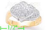 14K Gold Fancy CZ Sets Ring - Click Image to Close