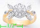 14K Gold Fancy CZ Sets Ring - Click Image to Close