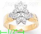 14K Gold Fancy CZ Sets Ring - Click Image to Close