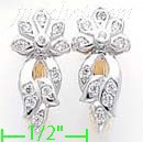 14K Gold Fancy CZ Sets Earrings - Click Image to Close