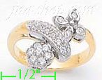 14K Gold Fancy CZ Sets Ring - Click Image to Close