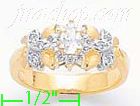 14K Gold Fancy CZ Sets Ring - Click Image to Close