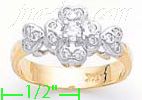 14K Gold Fancy CZ Sets Ring - Click Image to Close
