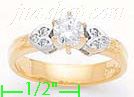 14K Gold Fancy CZ Sets Ring - Click Image to Close