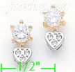 14K Gold Fancy CZ Sets Earrings - Click Image to Close