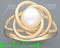 14K Gold Fancy Pearl Sets Ring - Click Image to Close