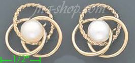 14K Gold Fancy Pearl Sets Earrings - Click Image to Close