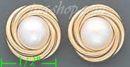 14K Gold Fancy Pearl Sets Earrings - Click Image to Close