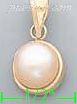 14K Gold Fancy Pearl Sets Charm Pendant - Click Image to Close