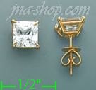 14K Gold Stud Earrings - Click Image to Close