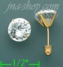 14K Gold Stud Earrings - Click Image to Close