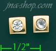 14K Gold Stud Earrings - Click Image to Close