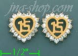 14K Gold Stud Earrings - Click Image to Close