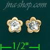 14K Gold Stud Earrings - Click Image to Close