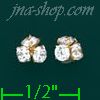 14K Gold Stud Earrings - Click Image to Close