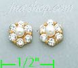 14K Gold Stud Earrings - Click Image to Close