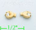 14K Gold Stud Earrings - Click Image to Close