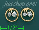 14K Gold Stud Earrings - Click Image to Close