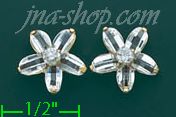 14K Gold Stud Earrings - Click Image to Close