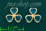 14K Gold Stud Earrings - Click Image to Close