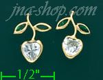 14K Gold Stud Earrings - Click Image to Close