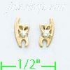 14K Gold Stud Earrings - Click Image to Close