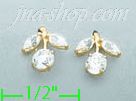 14K Gold Stud Earrings - Click Image to Close