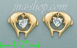 14K Gold Stud Earrings - Click Image to Close