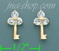 14K Gold Stud Earrings - Click Image to Close