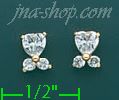 14K Gold Stud Earrings - Click Image to Close