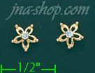 14K Gold Stud Earrings - Click Image to Close