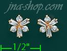 14K Gold Stud Earrings - Click Image to Close