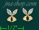 14K Gold Stud Earrings - Click Image to Close