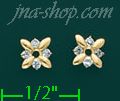 14K Gold Stud Earrings - Click Image to Close