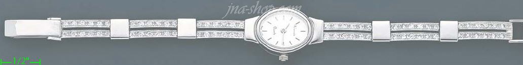 14K Gold Italian Fancy CZ Watch - Click Image to Close