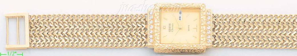 14K Gold Link Watch - Click Image to Close