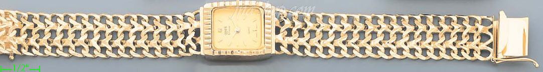 14K Gold Link Watch - Click Image to Close