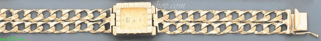 14K Gold Link Watch - Click Image to Close