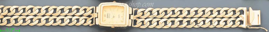 14K Gold Link Watch - Click Image to Close