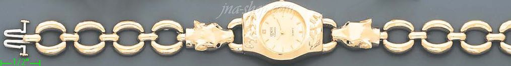 14K Gold Link Watch - Click Image to Close