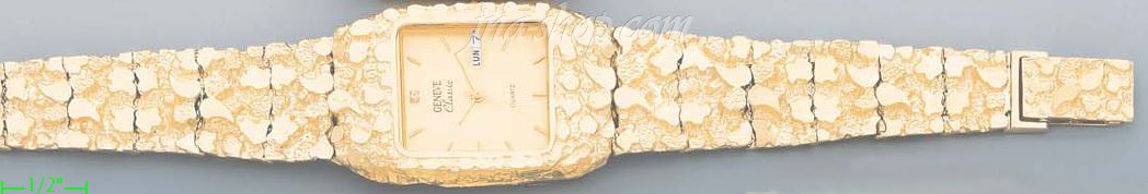 14K Gold Nugget Watch - Click Image to Close
