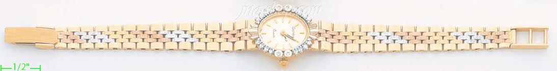 14K Gold Italian Fancy Watch - Click Image to Close