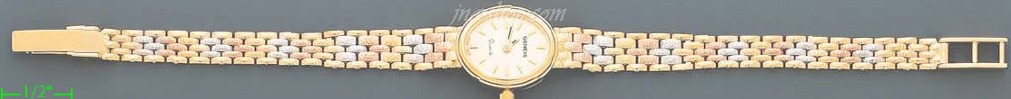 14K Gold Italian 3Color Watch - Click Image to Close