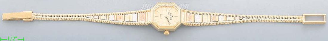 14K Gold Italian Fancy Watch - Click Image to Close