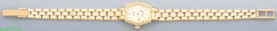 14K Gold Italian Fancy Watch - Click Image to Close