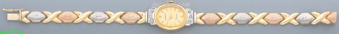 14K Gold Fancy Watch - Click Image to Close