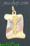 14K Gold Assorted Charm Pendant - Click Image to Close