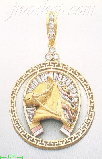 14K Gold Charm Pendant - Click Image to Close