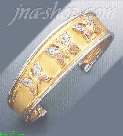 14K Gold Bangle - Click Image to Close