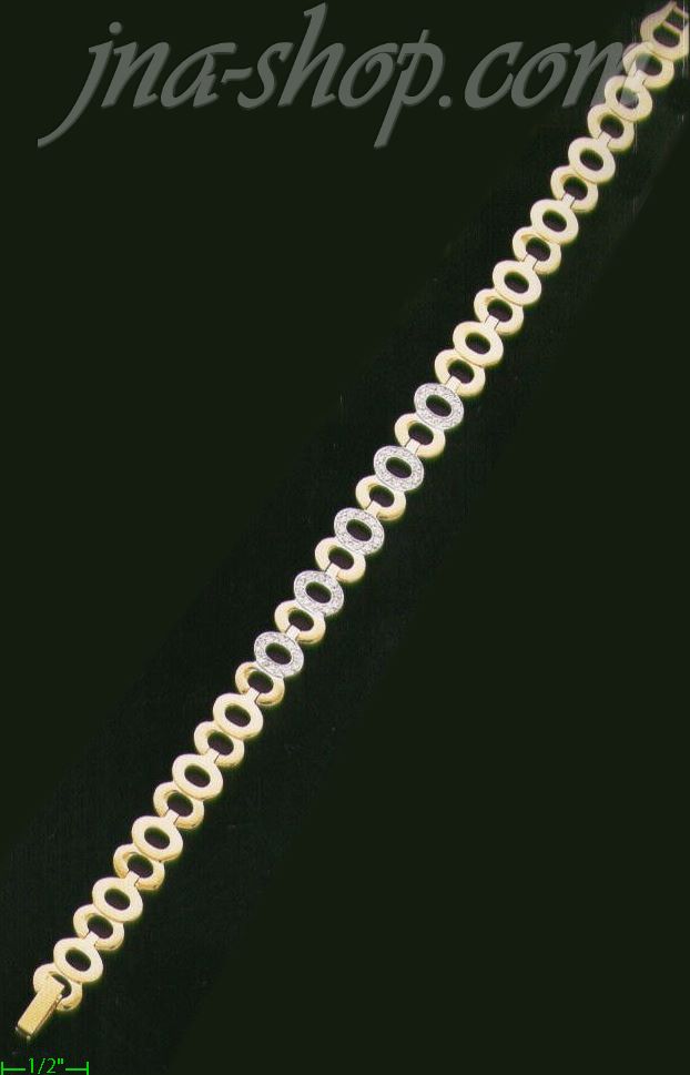 14K Gold Fancy Bracelet - Click Image to Close